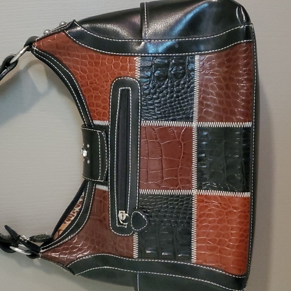 Ladies leather shoulder purse - Picture 5 of 9